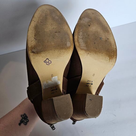 Ariat Unbridled Jaelle Brown Suede Western Bootie Women's 8 Cowgirl Rodeo - Picture 9 of 12